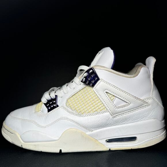 Size 11 - Nike Air Jordan 4 Retro Purple Metallic Men's Shoes - Picture 11 of 11